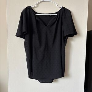Apt. 9 Black Short Sleeve Blouse - Size Small